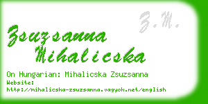 zsuzsanna mihalicska business card